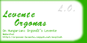 levente orgonas business card